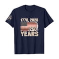 thumbnail image 4 of USA 250th Anniversary Print Tee Short Sleeve Round Neck Casual Daily Outfits Navy S, 4 of 4