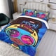 thumbnail image 3 of Chica Luna Conjunto de sábanas temático, trío de piezas, cómodo y amigable con la piel, diseño único, regalo de decoración para el hogar para familiares, amigos y fans,173cm *218cm, 3 of 6