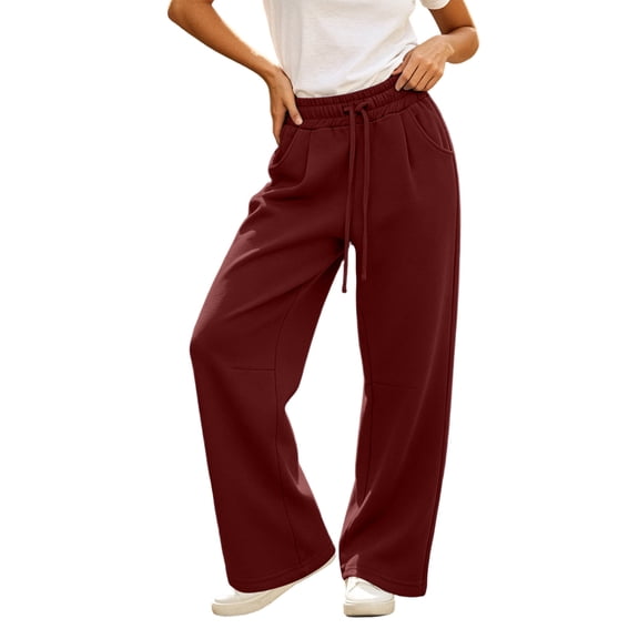 Tumotour Plus Size Sweatpants for Women'S Elastic High Waist Wide-Leg Pants Drawstring Loose Athletic Workout Running Joggers with Pocket