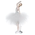 thumbnail image 4 of Estatua de niña bailarina de resina, figura de niña, colección moderna, figura artística, adorno cintura lateral, 4 of 9