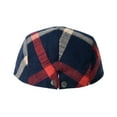 thumbnail image 4 of WITHMOONS Cotton Plaid Newsboy Flat Cap Ivy Cabbie Gatsby Hat YZ30099 (Navy), 4 of 5