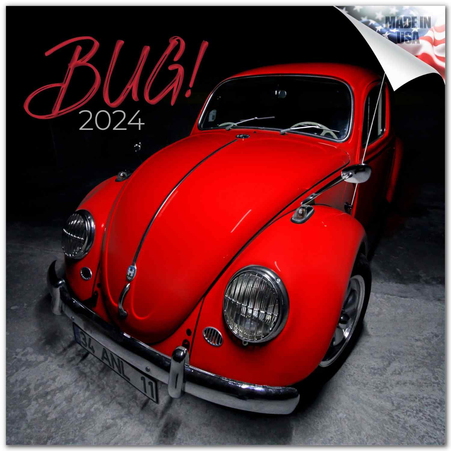 2023 2024 Beetle Calendar Tribute Classic Car Monthly Wall Calendar