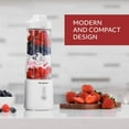thumbnail image 2 of Brookstone White Compact Personal Blender with Additional Lid, BPA-Free, 500ml, 2 of 7