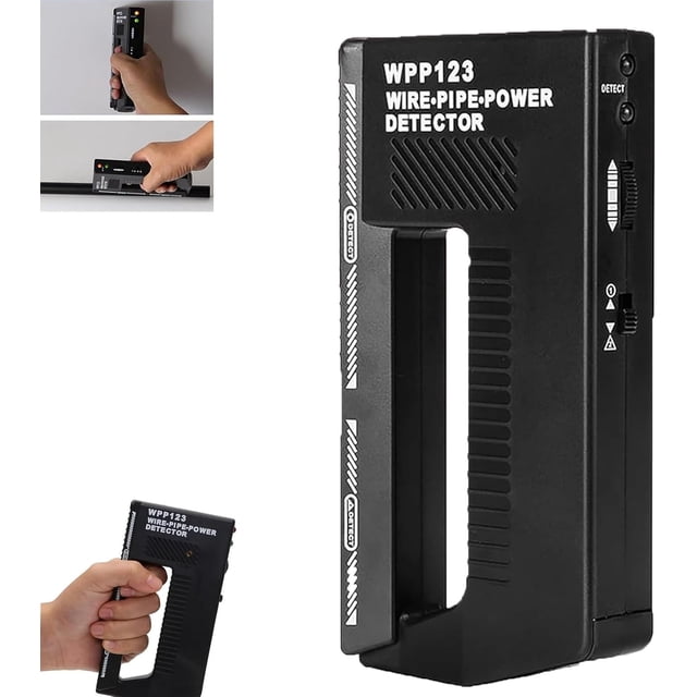 Wpp123 Metal Detector, Wpp123 Wire Pipe Power Detector, Wall Scanner Metal Detector, Adjustable Alert Pipe Wall Scanner, Stud Finder, Ac Wire Wpp123 Plastic High Sensitivity(1PCS)