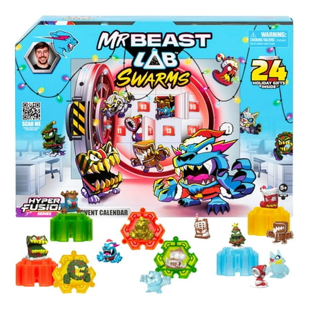 Celebrate the Holiday Season with Mr. Beast Hyper Fusion Advent Calendar with Exclusive Themed Action Figures, Ages 5 