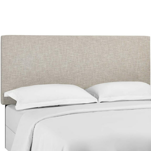 Modway Taylor Full / Queen Upholstered Linen Fabric Headboard in Beige