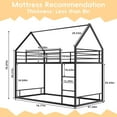 thumbnail image 7 of Miniyam Twin Size Metal Loft Bed with Safety Guardrails for Kids, Black, 7 of 7