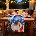 thumbnail image 6 of huayou 4th of July Tablecloth with Red White Blue Star Eagle Decoration, 250th Year Memorial Day Table Cover, for Party Camping Picnic Kitchen Table Indoor Outdoor Home Decor, 6 of 6