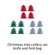 thumbnail image 4 of Kearding 4 unids/set árbol de Navidad vajilla bolsa de almacenamiento bolsa organizador de decoración tenedor cuchara bolsillo Festival fiesta banquete Kits de decoración para fiestas Verde Kearding HA068283-02B, 4 of 6