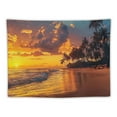 thumbnail image 5 of Chilfamy Beach Tapestries Wall Hanging, Beach Coastal Sunset Waves Palm Trees landscape Printed Wall Tapestries Room Decor, Tapestry for Bedroom Living Room Dormitory Painting, 5 of 6