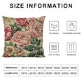 thumbnail image 5 of Creowell Retro Flower Throw Pillow Covers Peony Rose Home Decorative Pillow Covers Vintage Cushion Cases Square Pillowcase (Pink&amp;White Flowers), 5 of 5