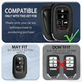 thumbnail image 2 of Key Fob Cover Compatible with Honda Accord Civic CR-V HR-V Pilot Ridgeline 2022-2026 5 Button Metal Keychain Case Holder Protector,black, 2 of 6