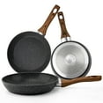 thumbnail image 2 of AndMakers RB-X002QV1M6D 3-Piece Aluminum Non-Stick Induction Frying Pan Set, 2 of 3