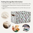 thumbnail image 5 of 1-Pack Square Closet Organizers with Handles Open Basket Bins Mint Green Vines Storage Basket for Home Office, 5 of 7