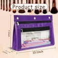 thumbnail image 2 of ZDWQFA 10.1" x 7.2" x 1.6" Zipper Binders with Clear Window, Purple, 2 of 7