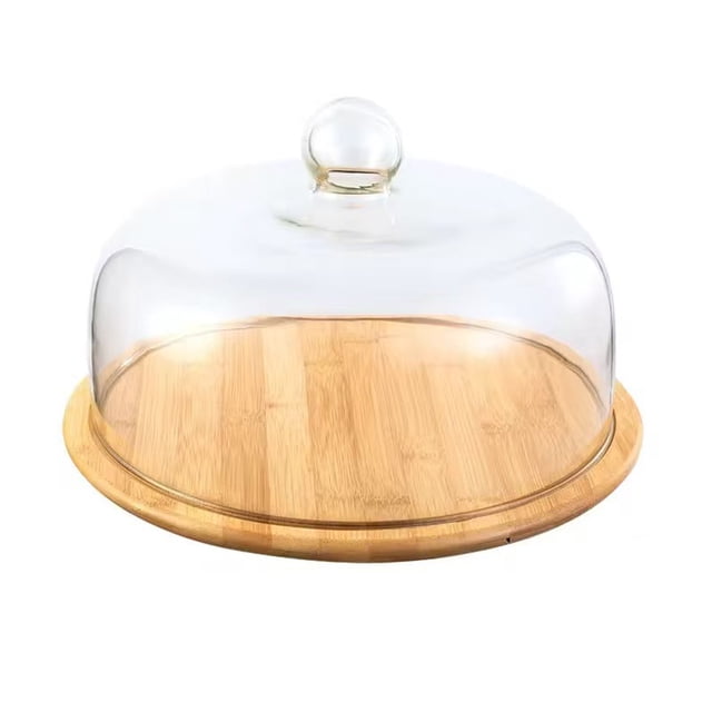 Bearachild Soporte para tarta de boda, ensaladera y expositor acrílico para tartas, soporte de madera para tartas con chocolate. Almacenamiento y organización del hogar