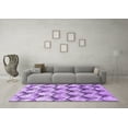 thumbnail image 3 of Ahgly Company Indoor Round Oriental Purple Industrial Area Rugs, 7' Round, 3 of 4