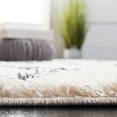thumbnail image 3 of SAFAVIEH Venus Nanda Geometric Shag Area Rug, Ivory/Dark Grey, 6'7" x 6'7" Round, 3 of 8