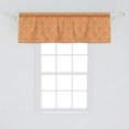 thumbnail image 2 of Ambesonne Traditional Window Valance, Orange Folkloric Damask, 42" x 18", Burnt Orange and Seafoam, 2 of 3