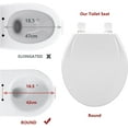 thumbnail image 2 of Hetoy 17-Inch Round Toilet Seat, Slow-Close Toilet Seat, Easy to Clean and Stain Resistant, Plastic Toilet Seat with Lid, Quick-Release Hinges and Quick-Connect Hardware, White, 2 of 7