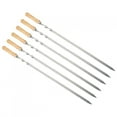 thumbnail image 1 of ZOUSSIQI 6 Pcs Brochettes en Acier Inoxydable pour Barbecue Outils de Grillade pour Cuisine JU316-70141, 1 of 13