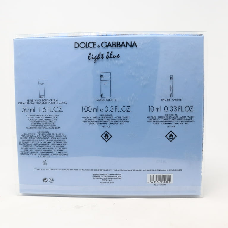 Dolce & Gabbana Light Blue Eau de Toilette, 3 Piece Gift Set