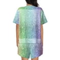 thumbnail image 6 of Goofa Beautiful Glitter for Womens Cotton 2 Piece Pajamas Set Classic Short Sleeve Pjs Set Soft Button Down Sleepwear Loungewear-3X-Large, 6 of 7