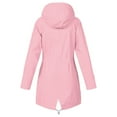 thumbnail image 4 of Solid Plus Size Thick Warm Women Hooded Raincoat Windproof Winter Outdoor Jacket, 4 of 5