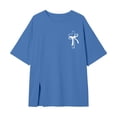 thumbnail image 4 of Hienoo Girls Oversized Short Sleeve T Shirt Casual Crewneck Side Split T-Shirt, Sizes 3-16, 4 of 4