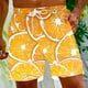 thumbnail image 1 of Puntoco Pantalones Cortos De Playa Para Hombre Con Bolsillo Con Cordón Estampado Pantalones Cortos De Tres Cuartos Naranja Xxxxxl, Pantalones Cortos Hombre, 1 of 6