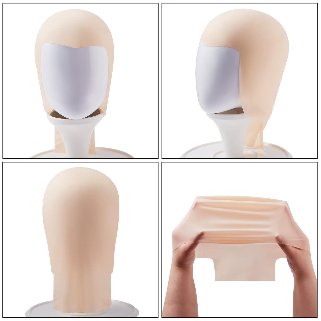 Joyfy Halloween Bald Cap for Men Women Halloween Costumes, Latex Bald Head Wig Cap for Adults Costume, Makeup Costume Accessories, Old Men Balding Cosplay Dress Up Prop