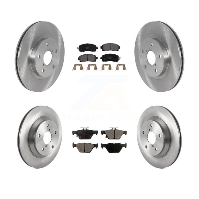 Transit Auto Front Rear Disc Brake Rotors and Ceramic Pads Kit for Car 2019-2022 Subaru Forester with 294mm Diameter Rotor K8T-103950