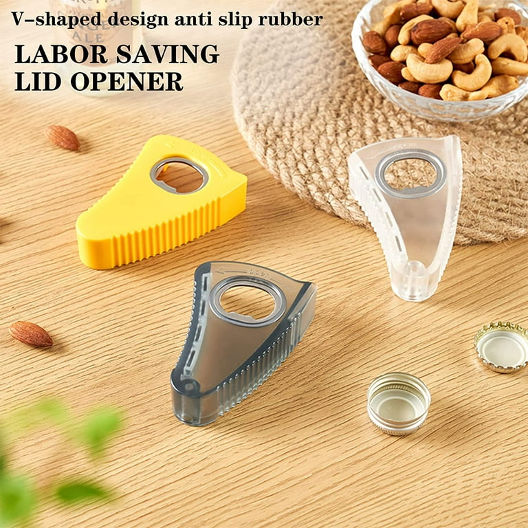  Jar Opener, Ideal Bottle Opener, Effortless to Unscrew  Any-Sized Lid, Lids Opener Suitable for Weak Hands or Seniors with  Arthritis, TWO USAGES