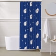 thumbnail image 6 of Shower Curtain, Moon lamb Waterproof Fabric Plastic Shower Curtain, Drying Fast Bathroom Curtain with 9 Buttonholes, Ruffle Shower Curtain 60x72in, 6 of 8