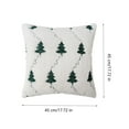 thumbnail image 3 of White Christmas Tree Pillow Cover Plush Embroidered Tree Design Cushion Cover With Invisible Zipper For Sofa Bed Christmas Party Home Decor Holiday Throw Pillow Case, 3 of 6