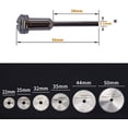 thumbnail image 2 of Vástago de 1/8" para cortar madera, discos circulares con vástago de extensión, compatible con herramientas rotativas Juego de 7 hojas de sierra rotativa HSS, 2 of 4