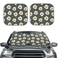 thumbnail image 2 of Balery 2 Piece Cute Poached Eggs Car Windshield Sun Shade|Foldable Front Windshield Shade for Car Front Window for Most Sedans SUV Truck-, 2 of 7