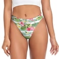 thumbnail image 1 of Balery Tropical Flamingo Tangas de Algodón para Mujer con Estampado – Ropa Interior Sexy, Transpirable, G-string-Small, 1 of 5