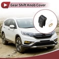 thumbnail image 2 of Cubierta de pomo de cambio antideslizante Unique Bargains para palanca de cambios de coche, protector de mango para Honda CRV 2008-2011, cuero negro y amarillo, 2 of 6