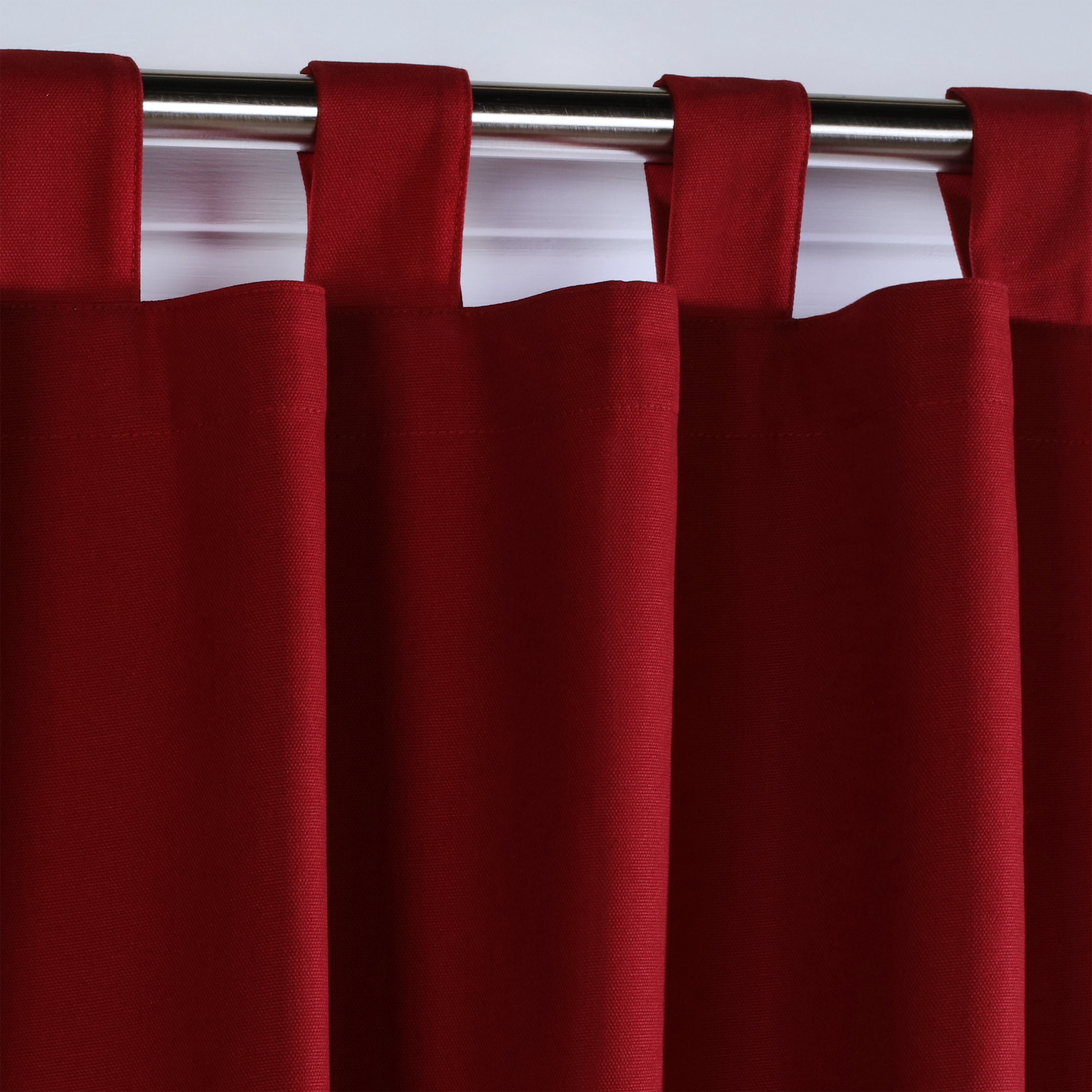 Winmate Insulated Cotton Tab Top Curtain Panel - Pair each 40" x 95" in Burgundy