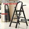 thumbnail image 2 of 1 Durable 3 4 5 Step Folding Ladder 500 Lbs Load-bearing Non-slip Steps Lightweight Household Industrial-grade Space-saving High-capacity Foldable Ladder for Home Decoration Special Folding Ladder, 2 of 13