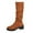 Wine, variant on Women's Mid-Calf Boots Suede Fall Winter Fashion Knee High Booties Comfortable Casual Dress with Heels