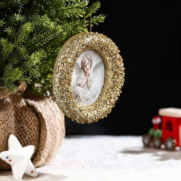 Herunwer Christmas Photo Frame Ornament Pendant Charms-Hanging Ornament for Christmas Tree Hanging Decoration - Decorations