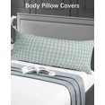 thumbnail image 5 of Blue Green Body Pillow Covers, Grid Checkered Plaid Gingham Lattice Trellis Soft Bed Throw Pillowcases Breathable Cooling Long Lumbar Body Pillow Sham Cover for Bed Sofa 20''x54'', 5 of 7