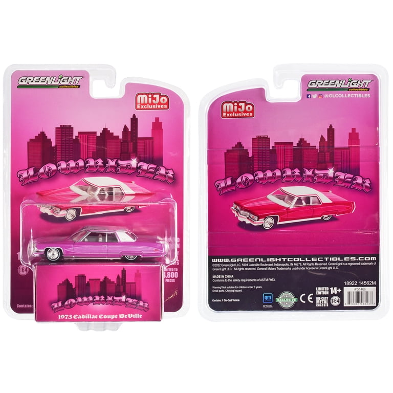 Greenlight 51466 1973 Cadillac Coupe Deville Lowrider Pink