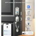 thumbnail image 3 of Veise Fingerprint Smart Front Door Lock with Handle Set, App Control Keyless Entry, Touchscreen Keypad, Emergency Power Port, Auto Lock, Easy Install, Metal Satin Nickel, 3 of 10