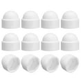 thumbnail image 1 of 12Pack Tapa de Tuerca Hexagonal, Capucha de Protección de Plástico M12x19x23mm para Tornillos de Muebles y Automóviles, Decoración, Blanca, 1 of 6