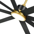 thumbnail image 4 of Uforic 72 Inch Black Gold Ceiling Fans with Lights and Remote Control,8 Aluminum Blades with 6 Speed, Modern Ceiling Fans for Living Room,Garage, 4 of 10