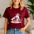 thumbnail image 4 of UFO Howdy Alien,Cowboy Halloween Shirt, Costume Ufo Western Tee, 4 of 5