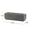 thumbnail image 4 of GDF Studio Jasmine Outdoor 50,000 BTU Rectangular Fire Pit with Tank Holder,Propane Gas , Concrete, 4 of 13